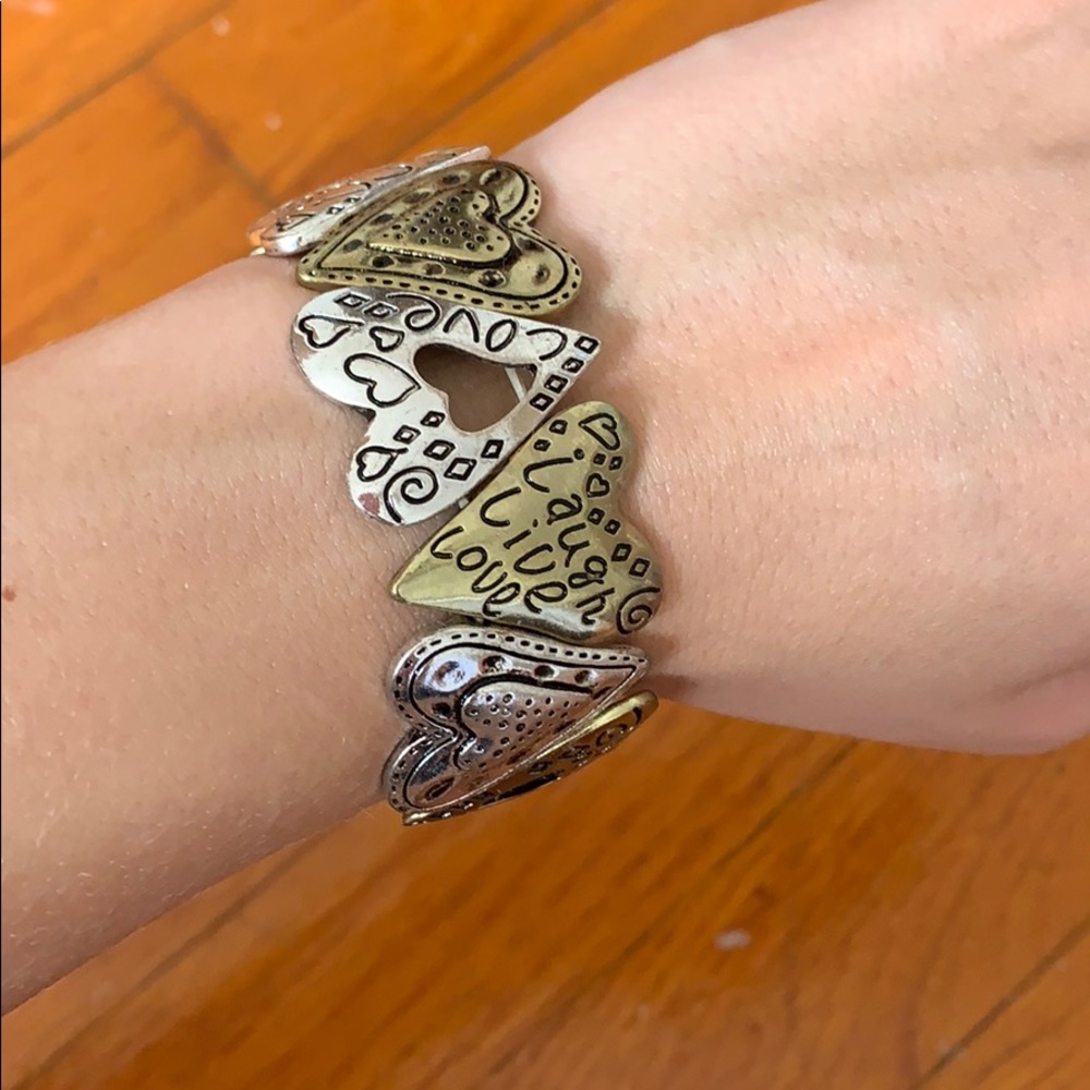 Live laugh love chunky bracelet